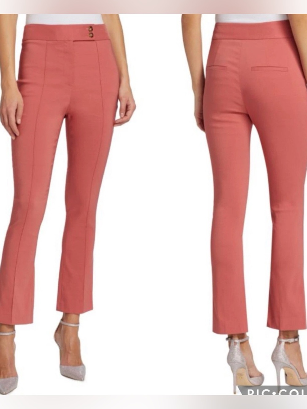 Veronica Beard Dell Faded Rose High Rise Slim Pants Size 2 NWT